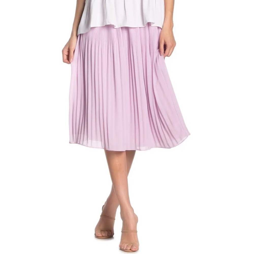 Nordstrom Rack light purple pleated midi skirt